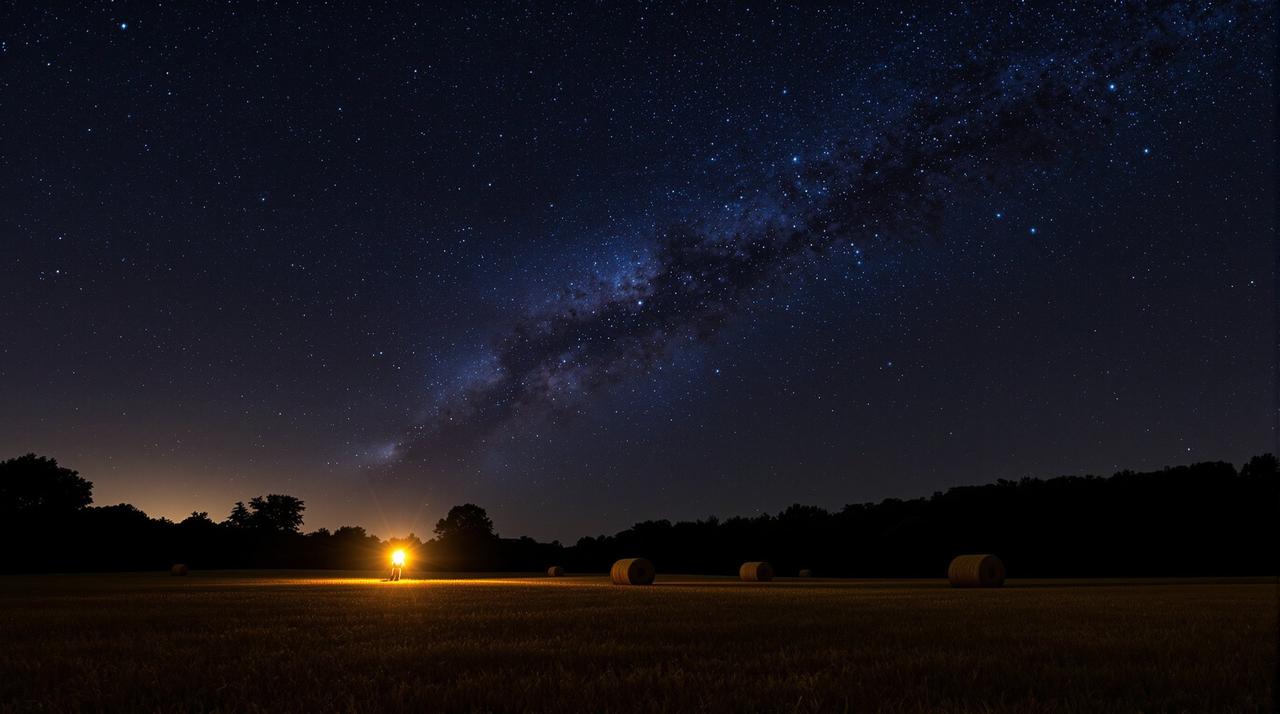打谷场上的星空